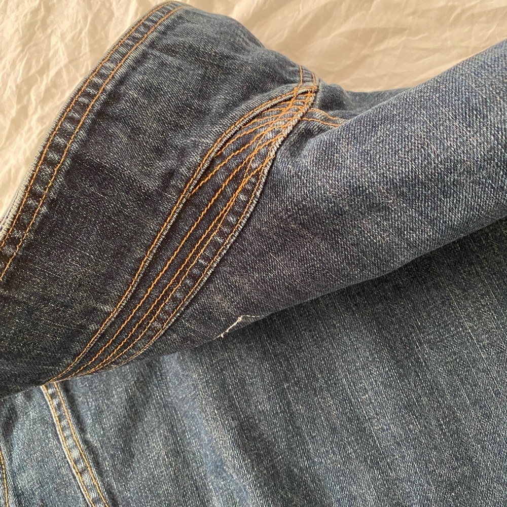 rag & bone Men's Denim Trucker Jacket in Dark Blue - Picture 11 of 12